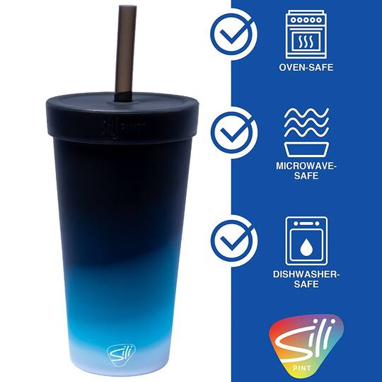Silipint® 22oz. Silicone Tumbler with Straw